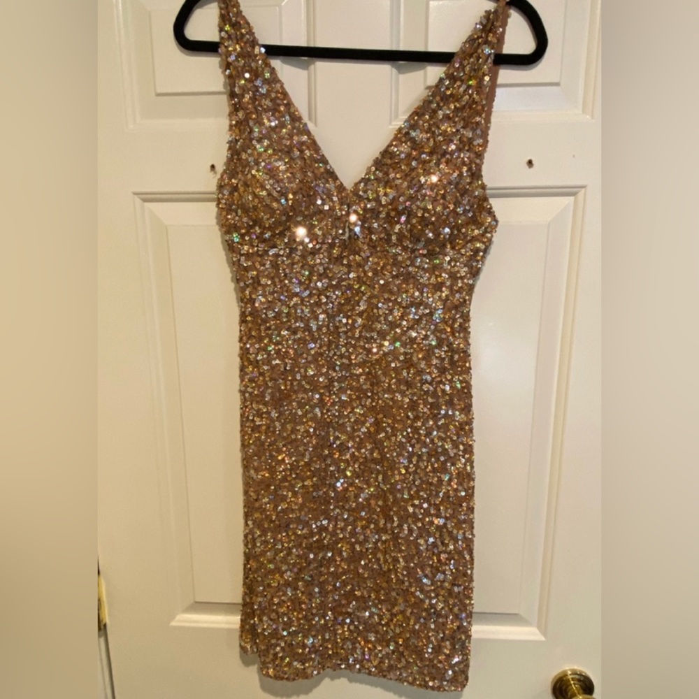 Scala Gold Sequin Dress